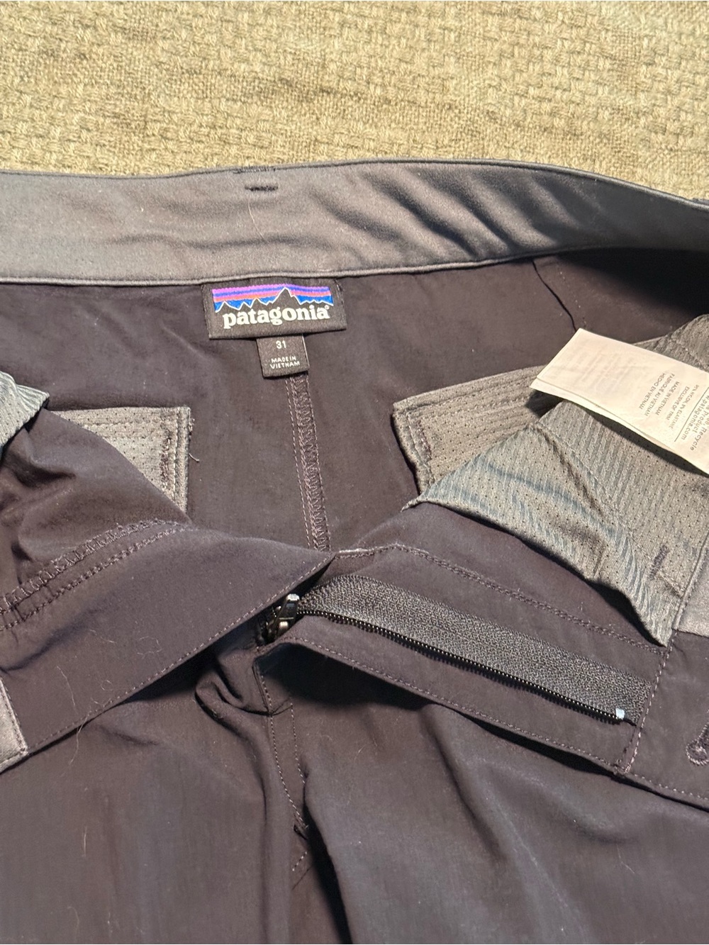 Patagonia Black Men's Pants with Logo Waistband